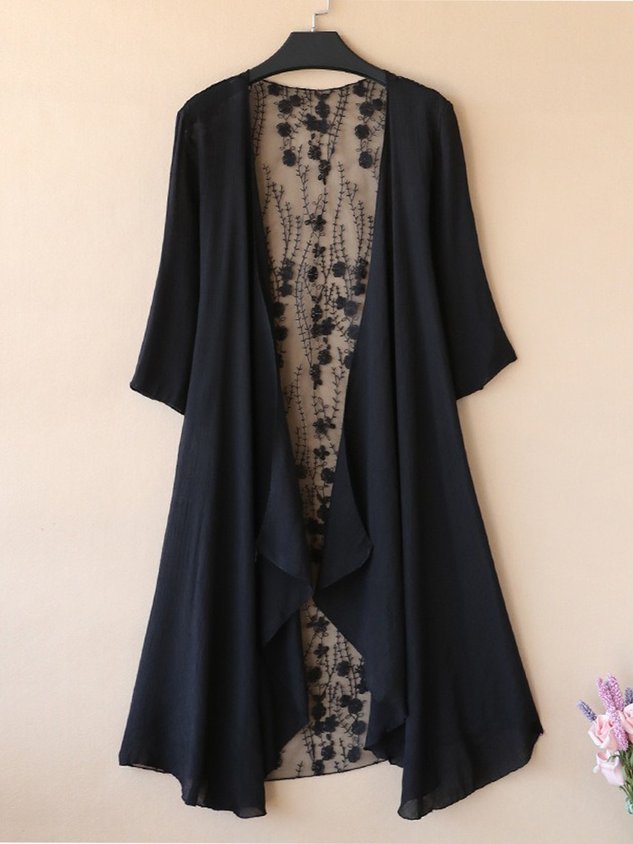 ChicmyLace Plain Casual Kimono