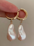 Chicmy-Irregularity Imitation Pearl Contrast Color Earrings Accessories