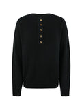 Chicmy-Casual Long Sleeves Solid Color Round-Neck Sweater Tops