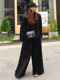 Chicmy-Loose Urban Gray Wide Leg Elastic Waist Pants