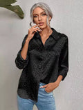 Chicmy-Urban Leopard Long Sleeves Lapel Blouse