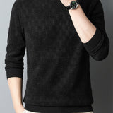 Chicmy  Winter New Men's Casual Sweater Round Neck Plus Thick Base Warm Sweater Best Sellers