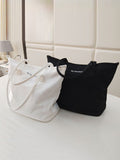 Chicmy-Casual Simple Letter Printed Tote Bag