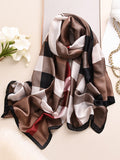 Chicmy-Chic Plaid Silk Imitation Shawl&Scarf