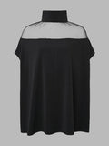 Chicmy-Batwing Sleeves See-Through High-Neck Blouses&Shirts Tops