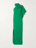 Chicmy-Casual  Asymmetric Split-Side Solid Color Maxi Dresses