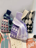 Chicmy-Contrast Color Rhombic Woven Handbag Bags