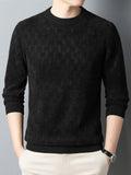 Chicmy  Winter New Men's Casual Sweater Round Neck Plus Thick Base Warm Sweater Best Sellers