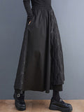 CHICMY-Graduation gift, graduation evening dress Solid Color Jacquard Elasticity Asymmetric Loose A-Line Skirts Bottoms