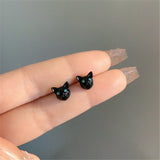 Chicmy-2023 New Funny Small Black Cat Earring for Women Girl Fashion Cute Animal Earrings Fashion Party Jewelry Gifts Wholesale