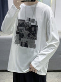 Chicmy-Men's Era Graphic Long Sleeve Tee