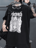 Chicmy-Men's Gothic Ancient Cross Graphic Tee