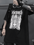 Chicmy-Men's Gothic Ancient Cross Graphic Tee