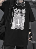 Chicmy-Men's Gothic Ancient Cross Graphic Tee