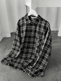 Chicmy-Men's Long Sleeve Checkered Button Shirt