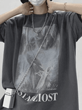 Chicmy-Men's Mist Ghost Graphic Tee