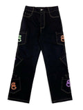 Chicmy-Men's Multi Pocket Printed Cargo Jeans