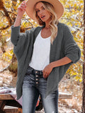 Chicmy-European and American casual women's clothing Loose And Cozy V Neck Cable Knit Sweater