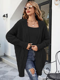 Chicmy-European and American casual women's clothing Loose And Cozy V Neck Cable Knit Sweater