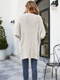 Chicmy-European and American casual women's clothing Loose And Cozy V Neck Cable Knit Sweater