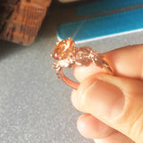 Chicmy-Rose Gold Flower Crystal Zircon Female Ring