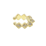 Chicmy-cz gold silver color spike circle cip on earring