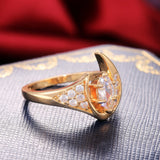 Chicmy-Luxury Gold Color Brilliant CZ Stone Women Wedding Rings