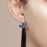 Chicmy-Silver butterfly Earrings for Women Blue White Cubic Zirconia Women Earrings