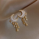 Chicmy-Trendy Round Simple Crystal Dangle Earrings