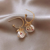 Chicmy-Trendy Round Simple Crystal Dangle Earrings