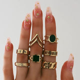 Chicmy-Star Snake Knuckle Rings set For Women Eye Flower