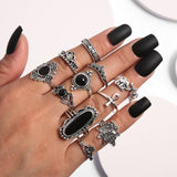 Chicmy-Star Snake Knuckle Rings set For Women Eye Flower