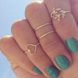 Chicmy-Star Snake Knuckle Rings set For Women Eye Flower