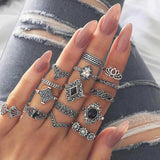 Chicmy-Star Snake Knuckle Rings set For Women Eye Flower