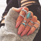 Chicmy-Star Snake Knuckle Rings set For Women Eye Flower