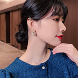 Chicmy-Celebrity Style Sweet Pearl Peach Heart Love Dangle Earrings For Woman