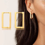 Chicmy-Square Geometric Rectangle Hoop Earrings