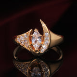 Chicmy-Luxury Gold Color Brilliant CZ Stone Women Wedding Rings