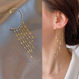 Chicmy-Animal Birds Tassel Women Earrings Clip Ear Cuff