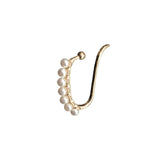 Chicmy-Minimalist Simulated Round Small Pearl Ear Cuff Earrings For Women