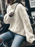 Chicmy-European and American casual women's clothing Women's Sweaters Fashion Round Neck Long Sleeve Sweater