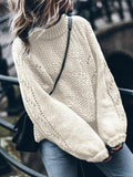 Chicmy-European and American casual women's clothing Women's Sweaters Fashion Round Neck Long Sleeve Sweater