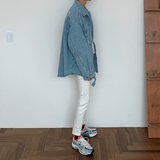 Chicmy-Korean style, Korean men's outfit, minimalist style, street fashion No. 599 DISTRESSED DENIM